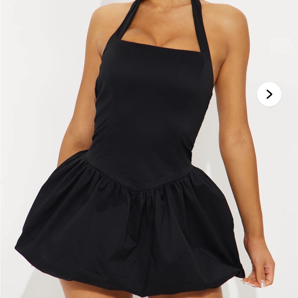 Charlotte Bubble Mini Dress - Black Medium - Picture 2 of 4